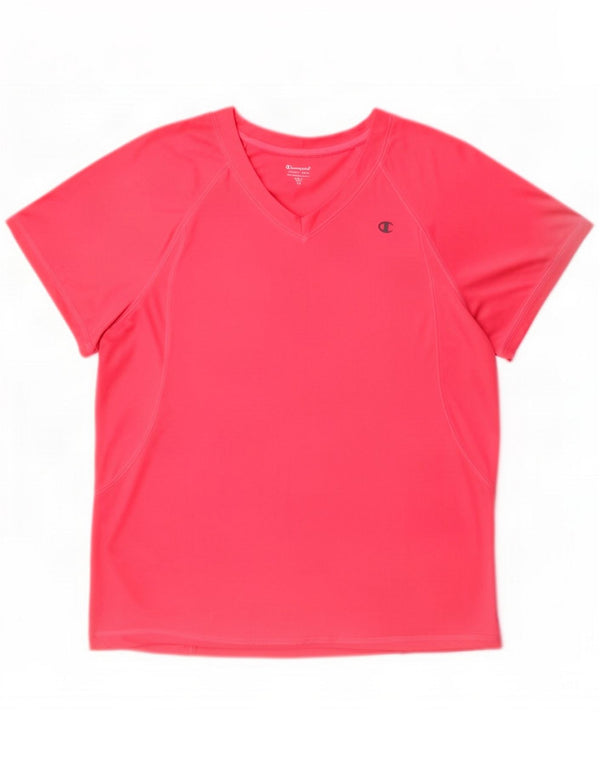 T-shirt da donna Champion UK 18 XL rosa poliestere