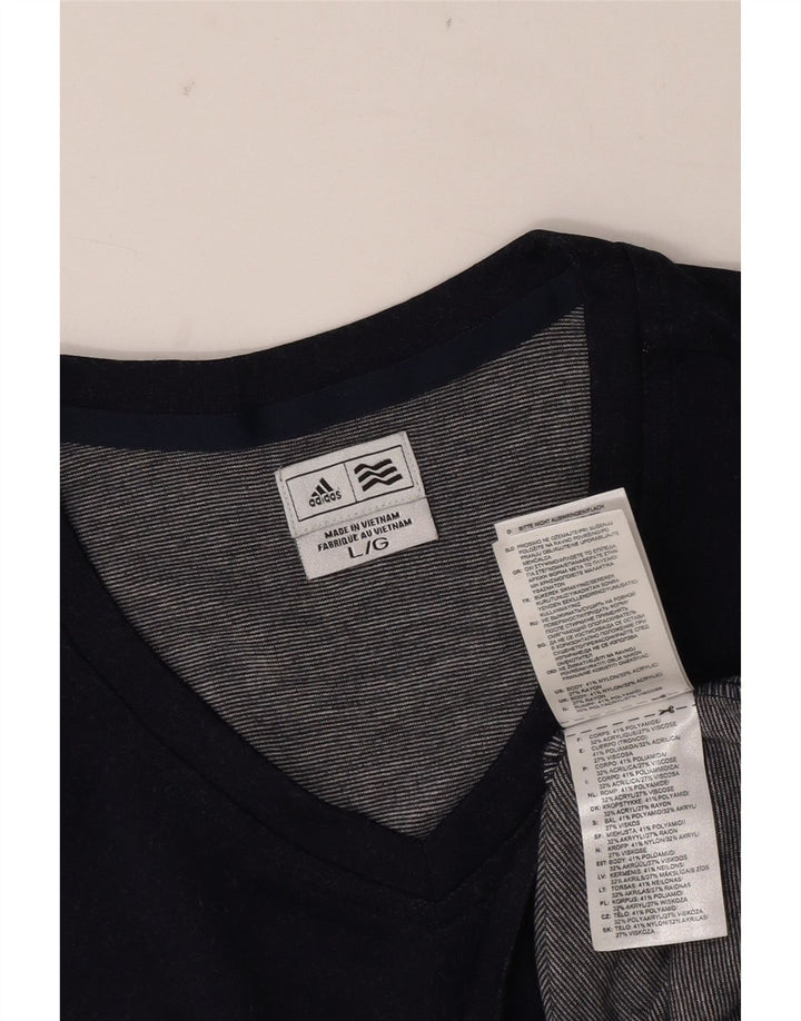 Canotta da uomo Adidas Canotta grande in nylon blu navy