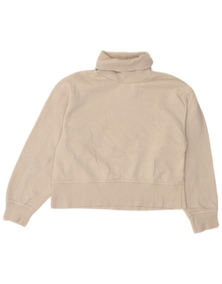 Felpa corta da donna Zara UK 10 piccola bianca