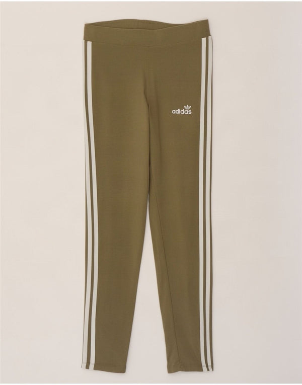 Leggings Adidas da donna UK 8 piccolo cotone kaki