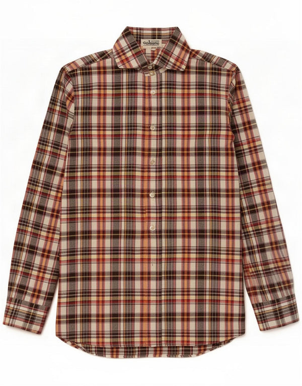 Camicia vintage da uomo in flanella taglia 36 XS a quadri multicolore