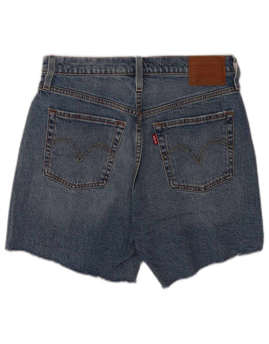Pantaloncini di jeans Levi's 501 da donna W28 cotone blu medio