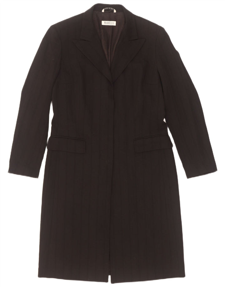 Soprabito da donna Marella UK 12 Lana a righe nere medie