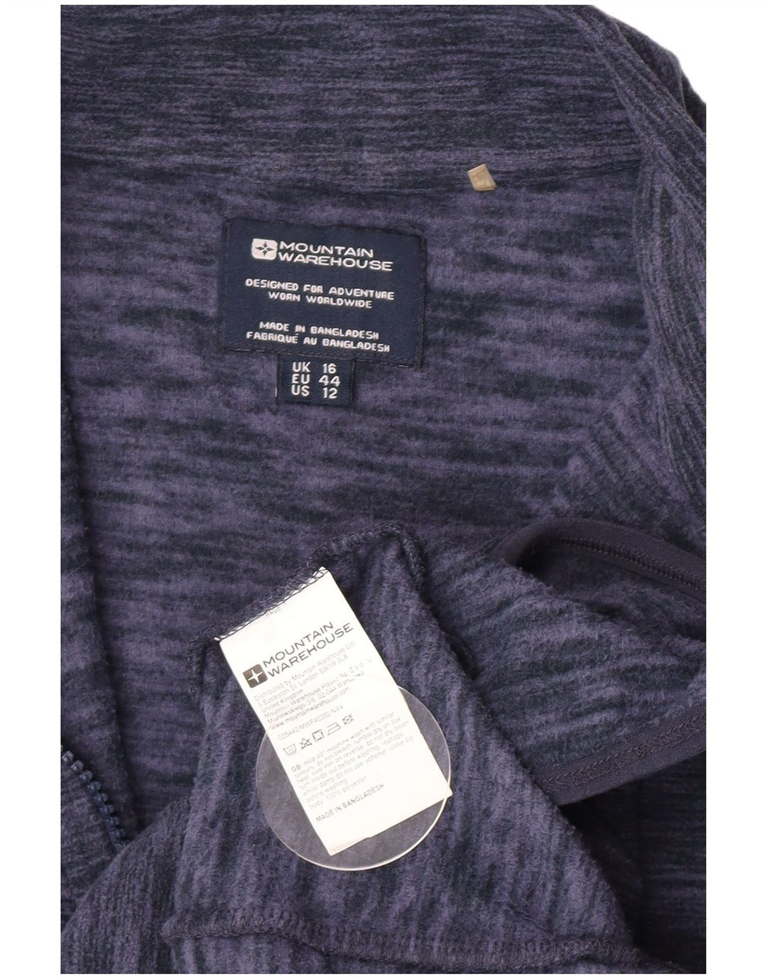 Giacca in pile da donna Mountain Warehouse UK 16 Large Blu Navy screziato
