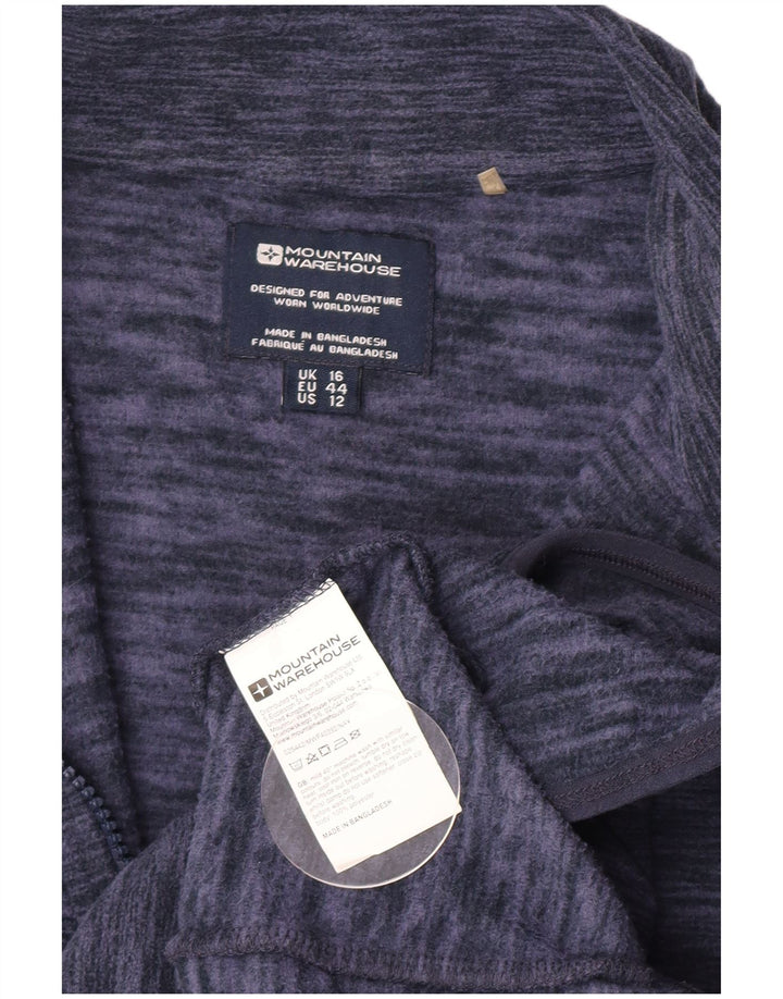 Giacca in pile da donna Mountain Warehouse UK 16 Large Blu Navy screziato