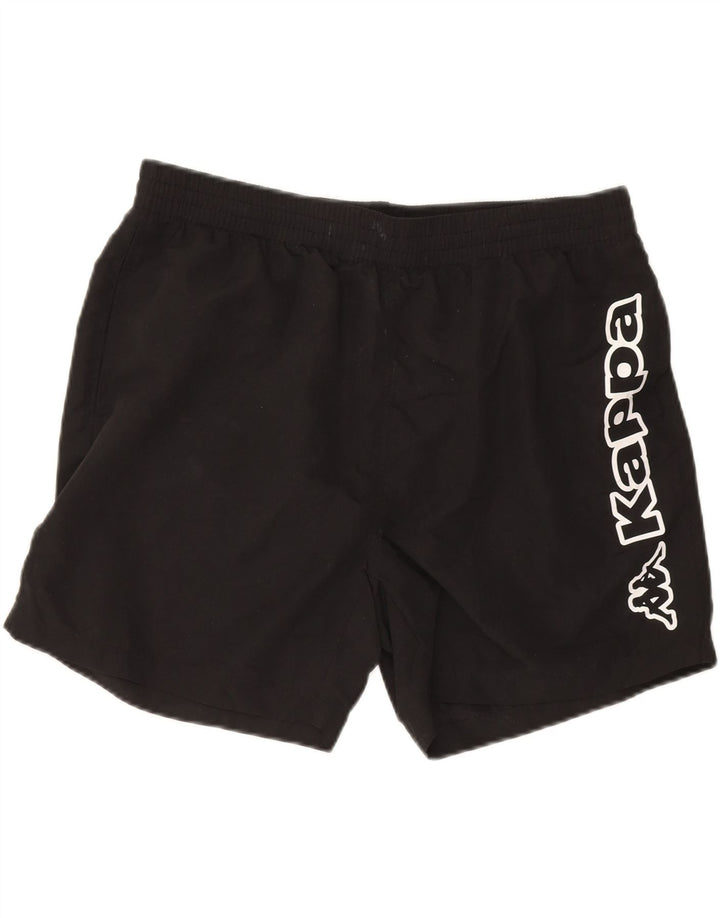 KAPPA Mens Graphic Sport Shorts 2XL  Black Polyester