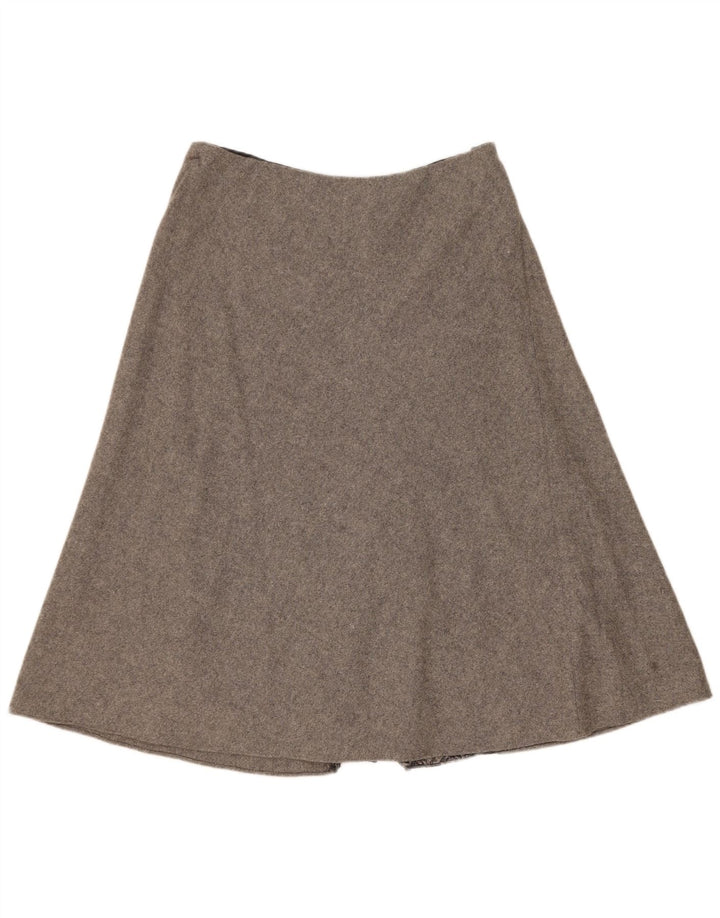 Gonna a trapezio da donna Dkny US 10 Large W32 in lana grigia