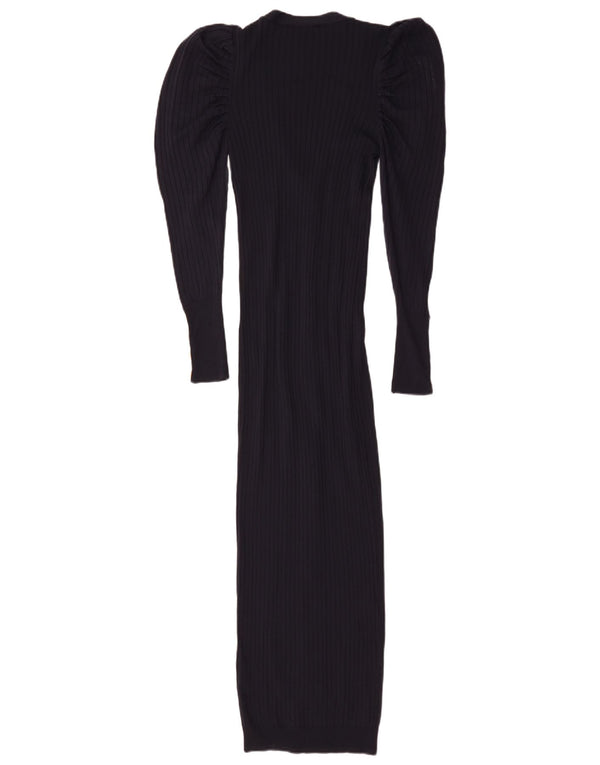 Abito aderente in maglia da donna Zara UK 14 Large in viscosa blu navy