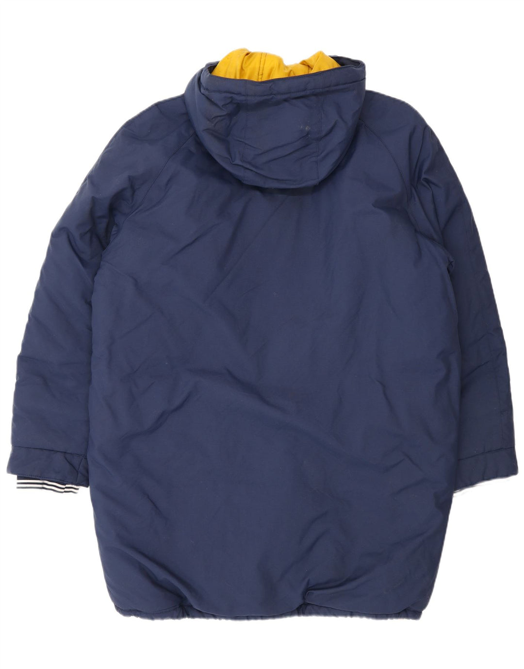 Cappotto imbottito con cappuccio da uomo Adidas UK 40 grande poliestere blu navy