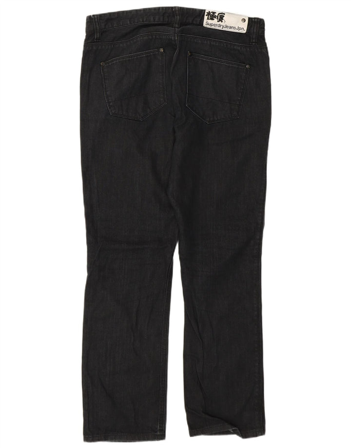 Jeans dritti da uomo Superdry W30 L28 cotone grigio