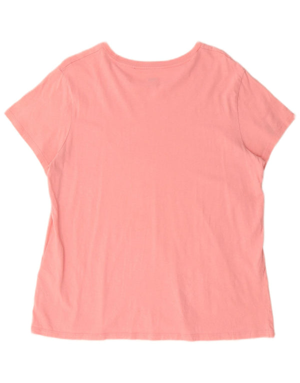 T-shirt grafica da donna Levi's Top UK 18 XL cotone rosa