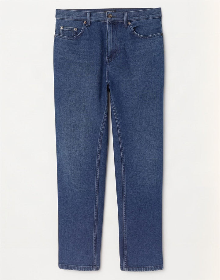 Jeans dritti da uomo vestibilità regolare Pierre Cardin W30 L30 cotone blu