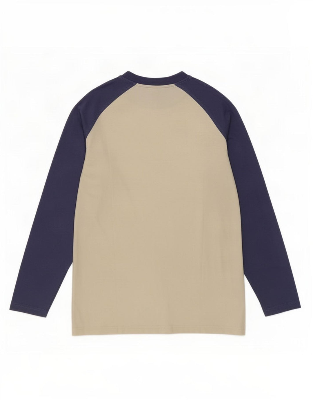 Top Kappa da uomo a maniche lunghe grande in cotone color block bianco sporco