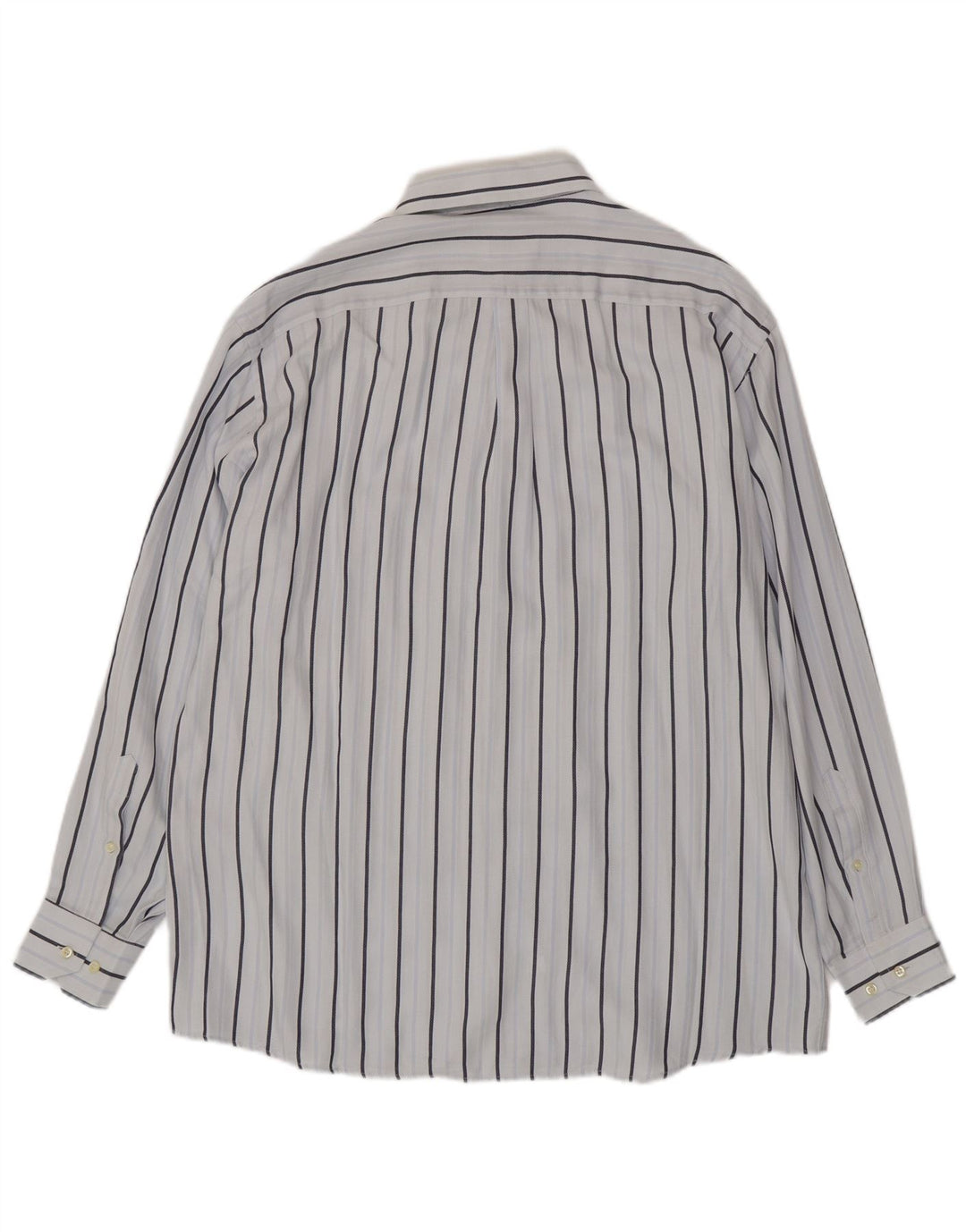 VINTAGE Mens Shirt XL White Pinstripe Cotton
