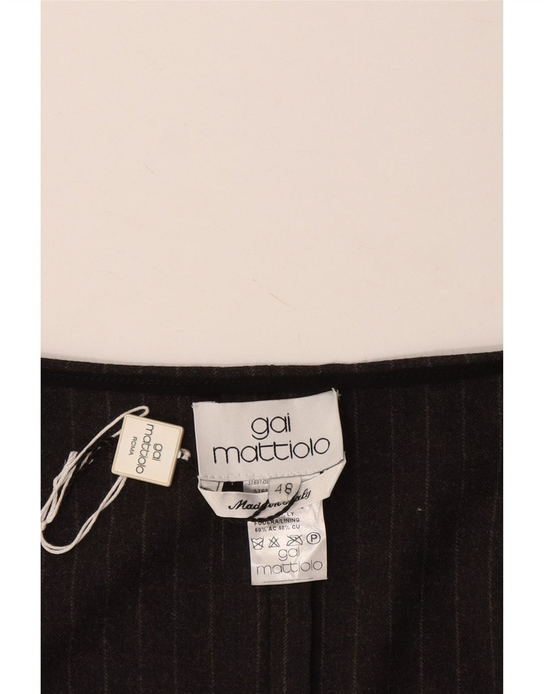 GAI MATTIOLO Top Camicetta Senza Maniche Donna IT 48 XL Gessato Grigio