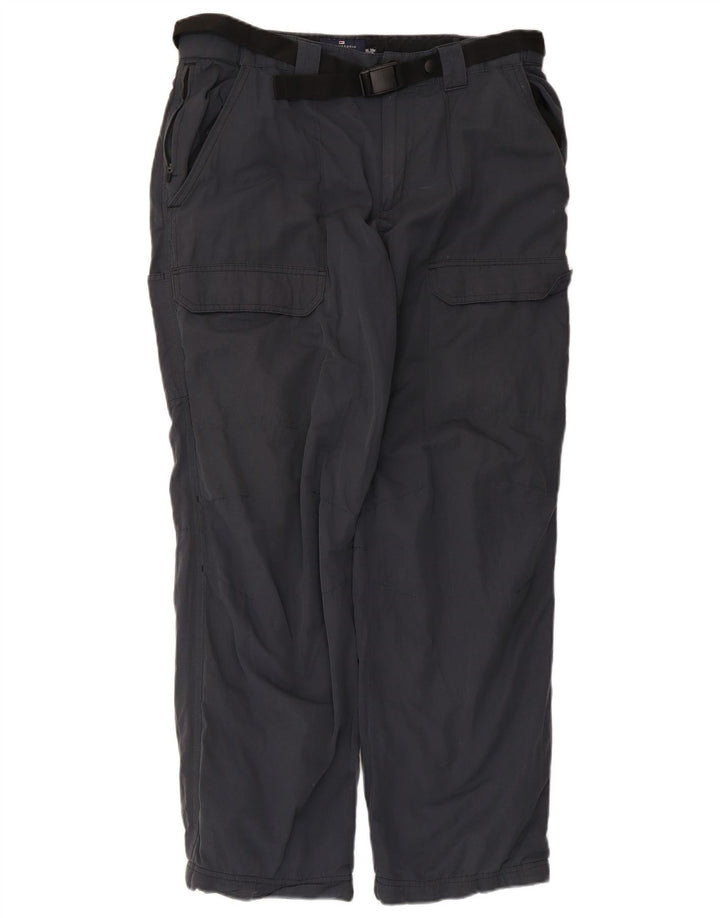 Pantaloni cargo dritti da uomo Marks & Spencer W34 L31 blu navy in poliammide
