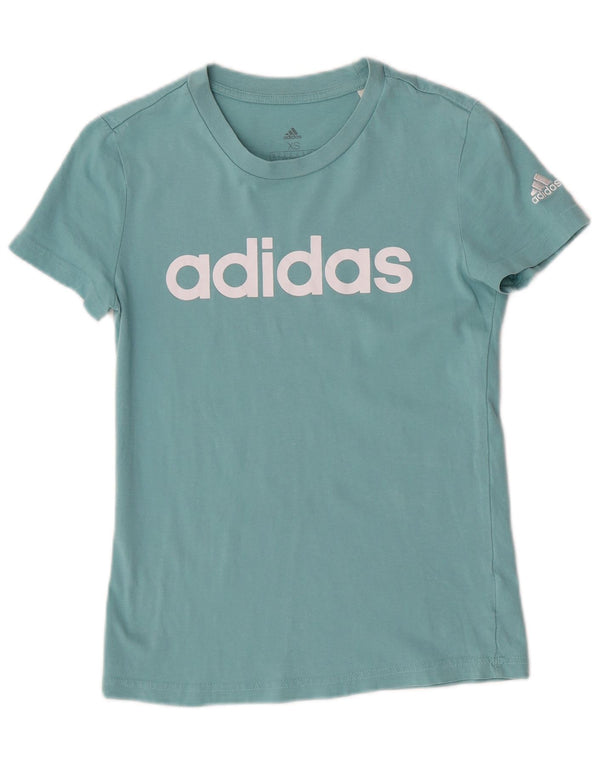 T-shirt grafica da donna Adidas Top UK 4/6 XS turchese
