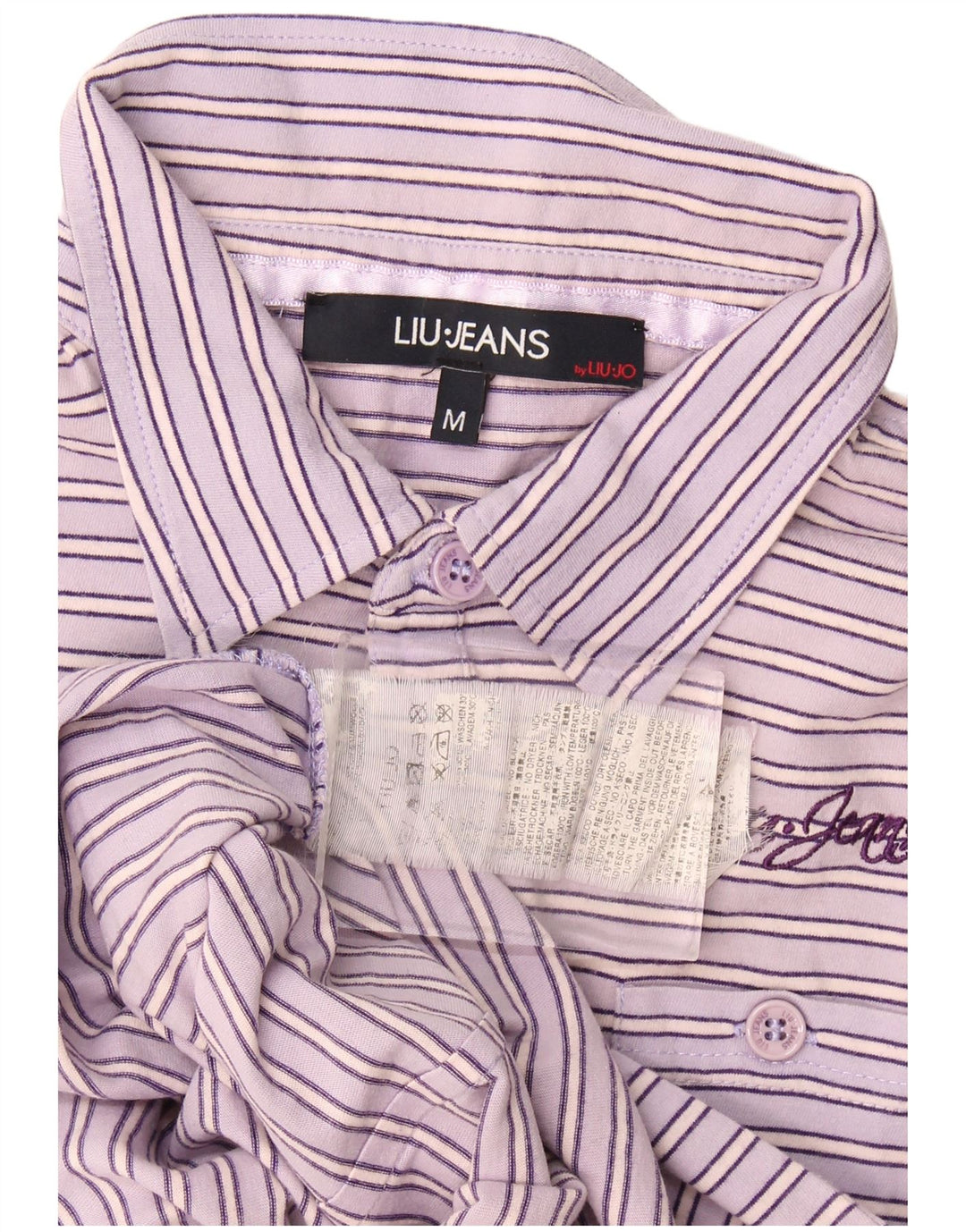 Polo da uomo Liu Jo a righe viola medio