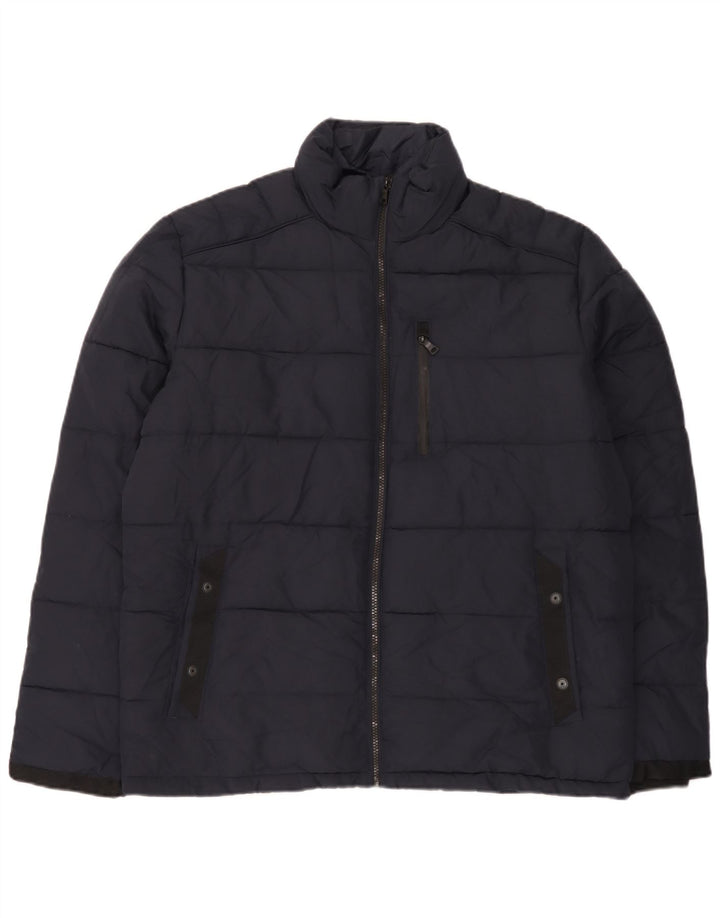 Giacca imbottita da uomo Marks & Spencer UK 40 grande poliestere blu navy