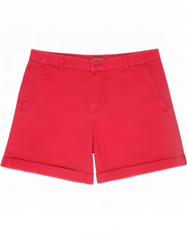 Pantaloncini chino da donna Benetton UK 10 piccoli W30 cotone rosa