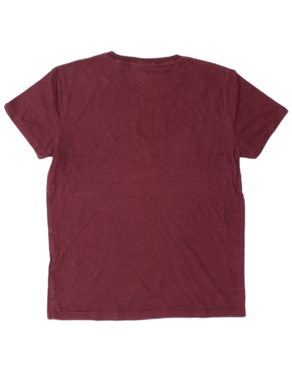 T-shirt da uomo Superdry Top in cotone bordeaux medio