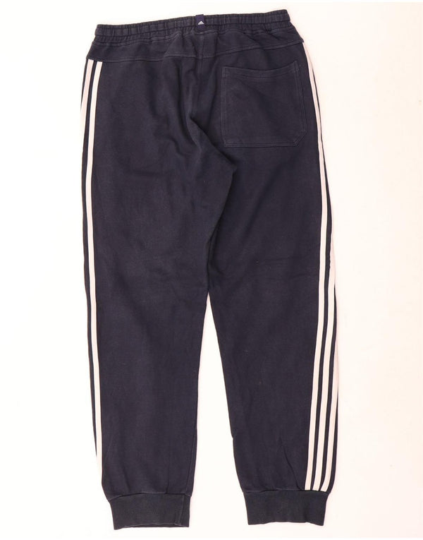 Pantaloni da tuta da uomo Adidas Joggers UK 40/42 Medio Blu Navy Cotone