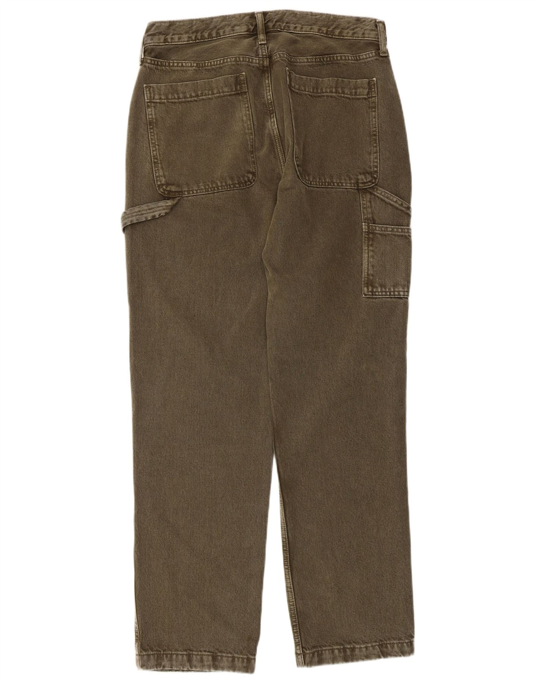 ABERCROMBIE & FITCH Pantaloni cargo larghi da uomo W32 L32 kaki anni '90