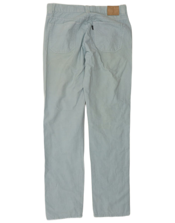 Jeckerson Womens Straight Jeans W34 L34 Blue Cotton