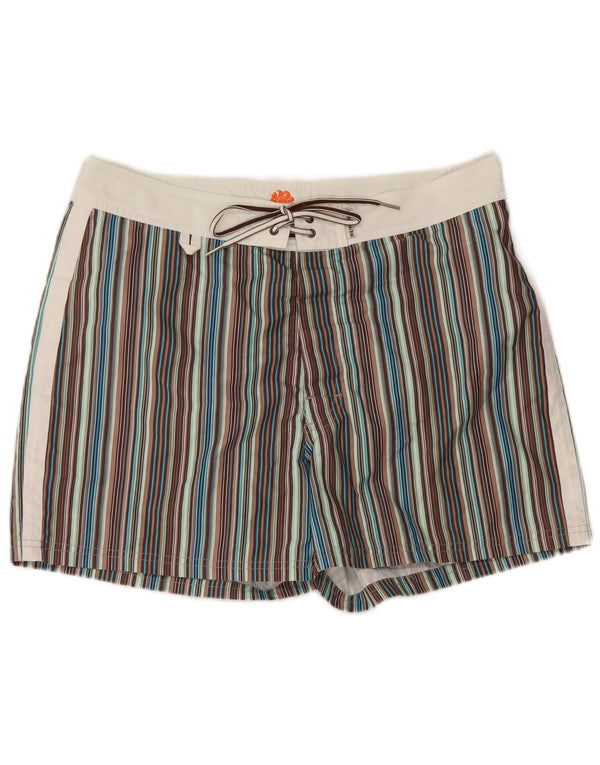 Pantaloncini da bagno da uomo SUNDEK Poliestere a righe multicolori medi