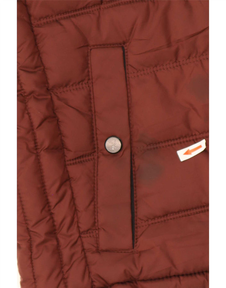 Gilet imbottito da uomo Zara UK 40 grande marrone