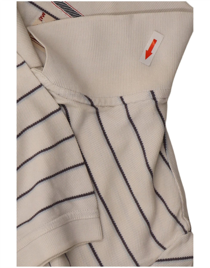 TOMMY HILFIGER Polo classica da uomo in cotone a righe bianche grandi