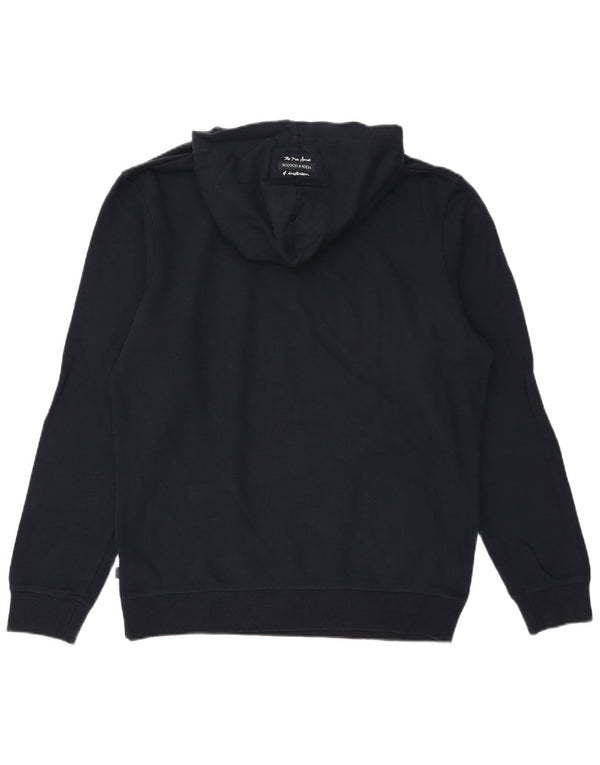 Felpa con cappuccio grafica da uomo Scotch & Soda, grande, in cotone blu navy