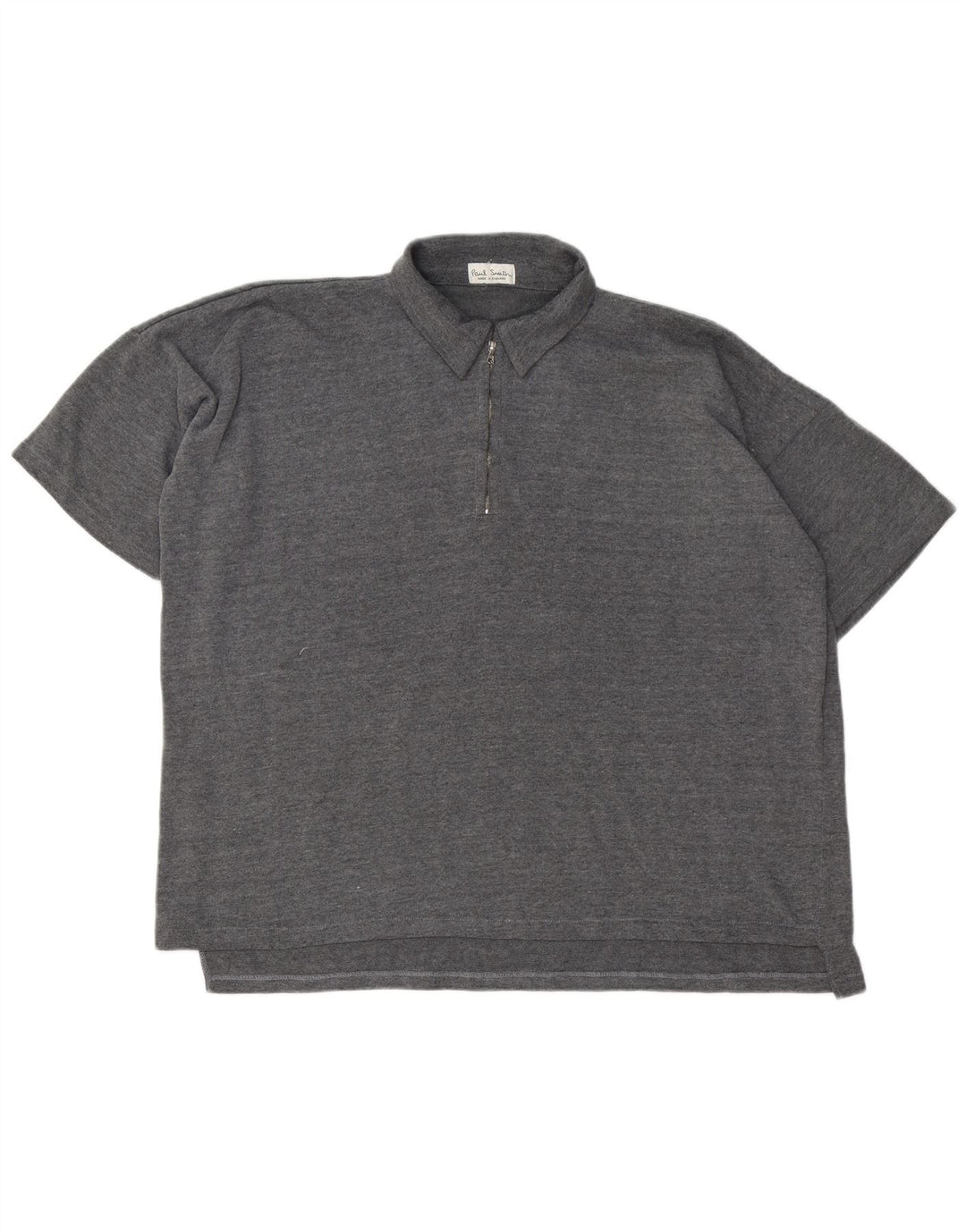 Polo Paul Smith da uomo con zip e collo 2XL in poliestere grigio