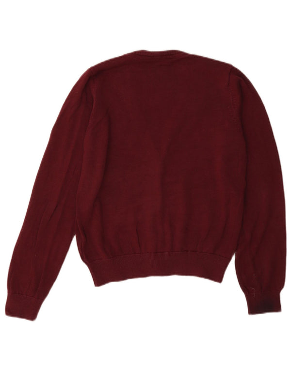 Maglione cardigan per ragazze Marks & Spencer 9-10 anni in cotone bordeaux