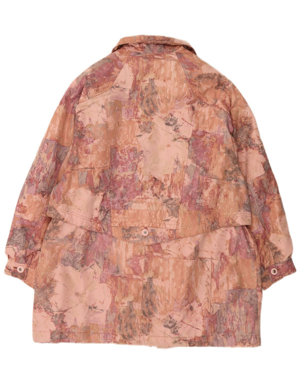 Cappotto giacca a vento oversize da donna con motivo astratto Sympatex UK 18 XL Rosa
