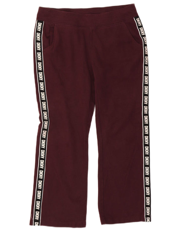Pantaloni da tuta con grafica Dkny da donna UK 14 Colorblock medio bordeaux