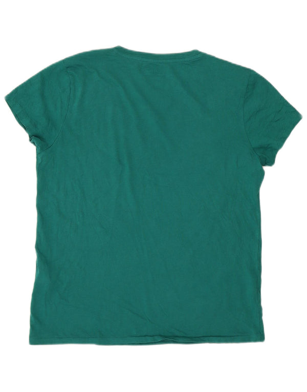 T-shirt da donna Polo Ralph Lauren Top UK 12 cotone verde medio