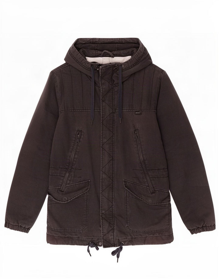 Giacca Parka da uomo con cappuccio Diesel UK 40 Large Nera