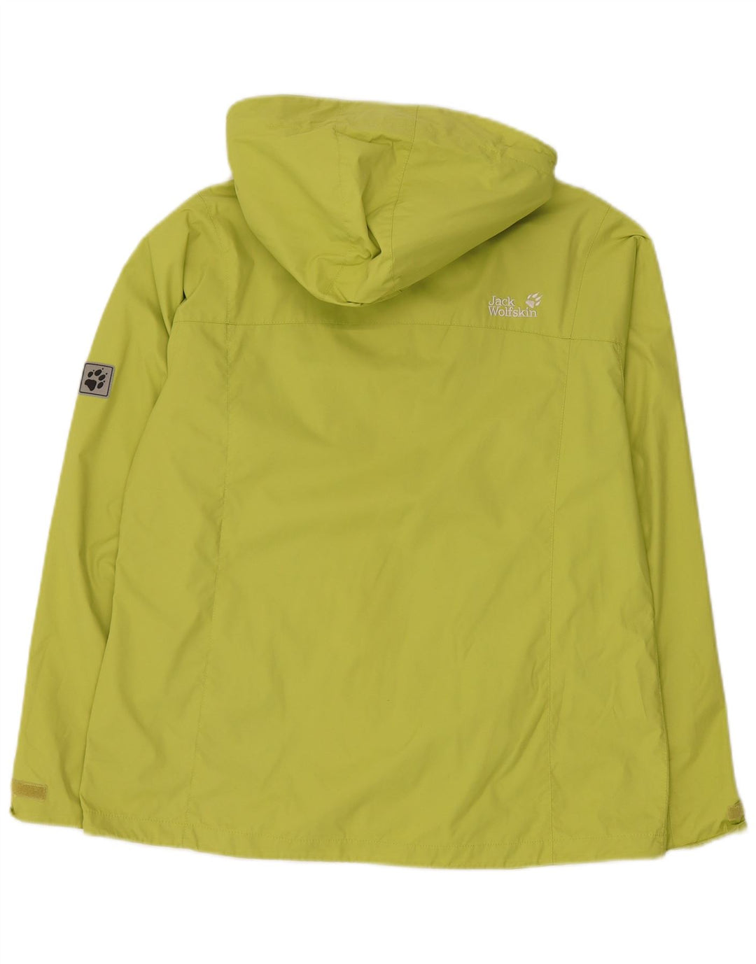 JACK WOLFSKIN Giacca antipioggia oversize da donna con cappuccio UK 16 Large Verde