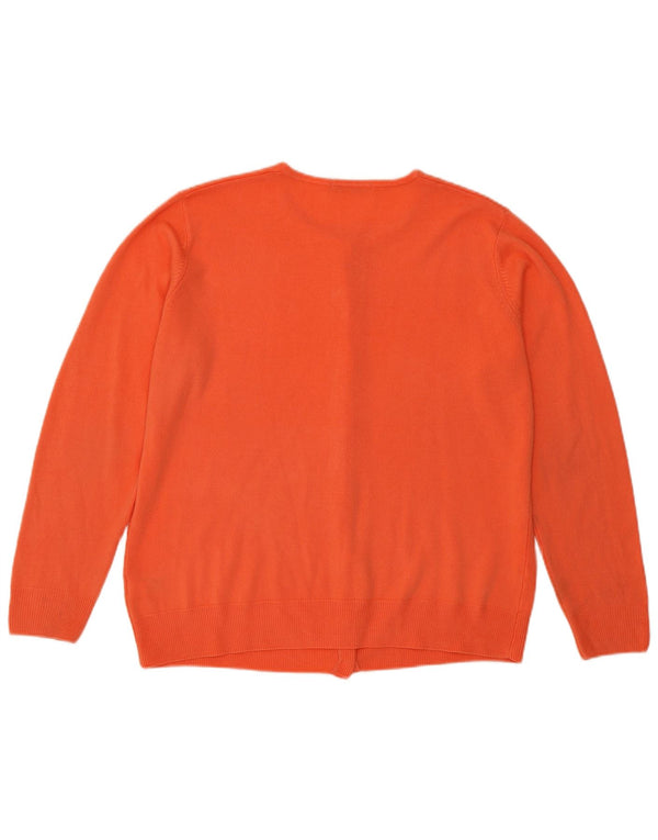 Maglione cardigan da donna Marks & Spencer UK 18 XL Acrilico arancione