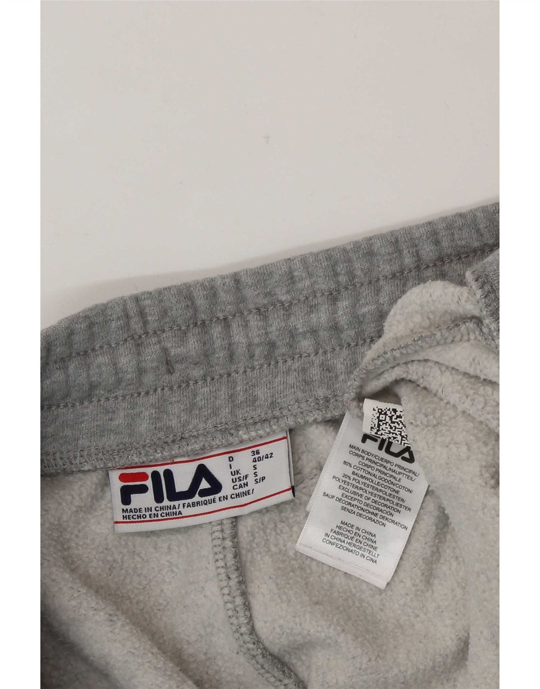 Pantaloni da tuta da uomo Fila Joggers piccoli in cotone grigio
