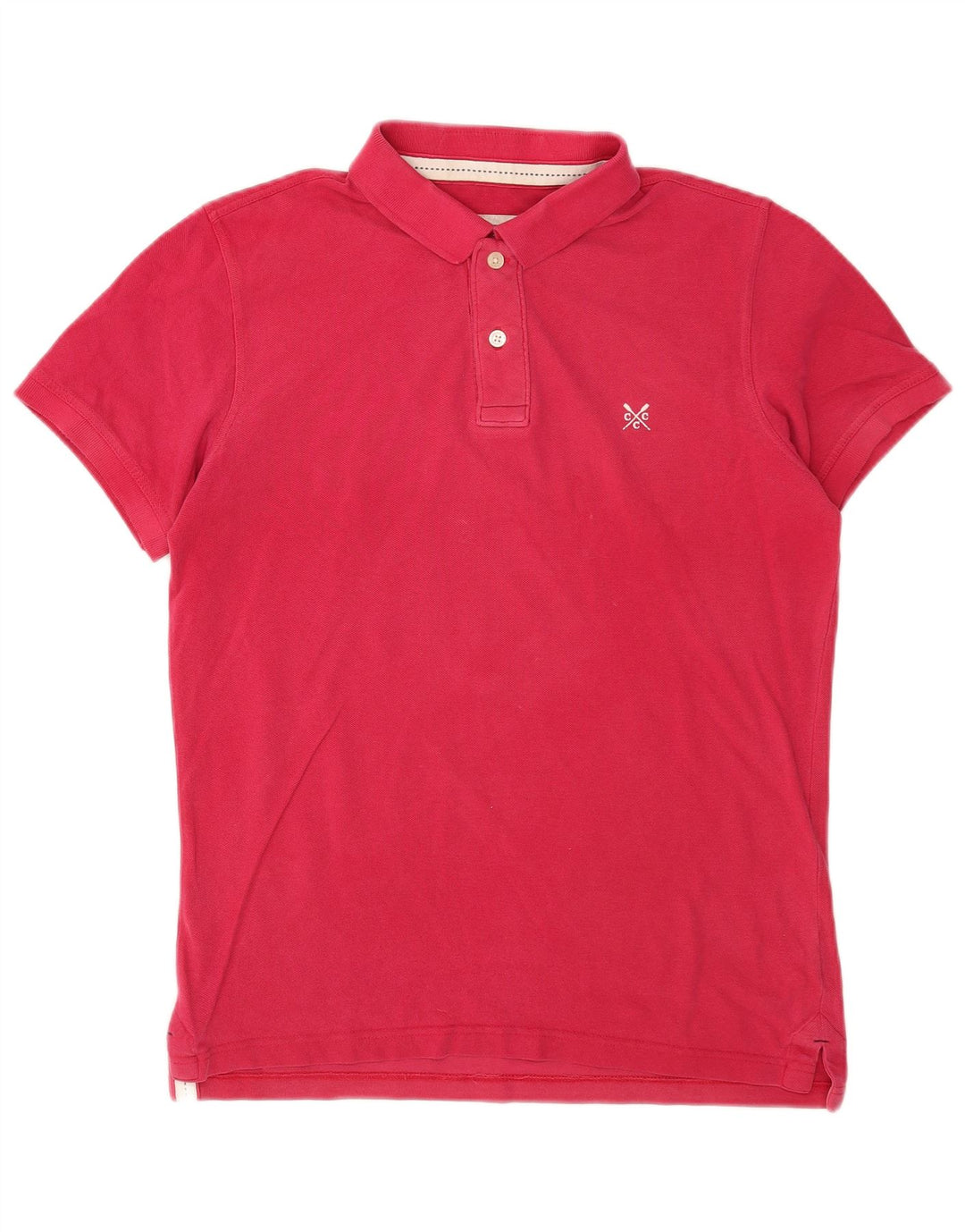 Crew Clothing Polo da uomo piccola in cotone rosa