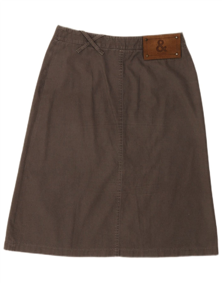 Gonna a trapezio da donna Dolce & Gabbana IT 42 media W28 cotone kaki