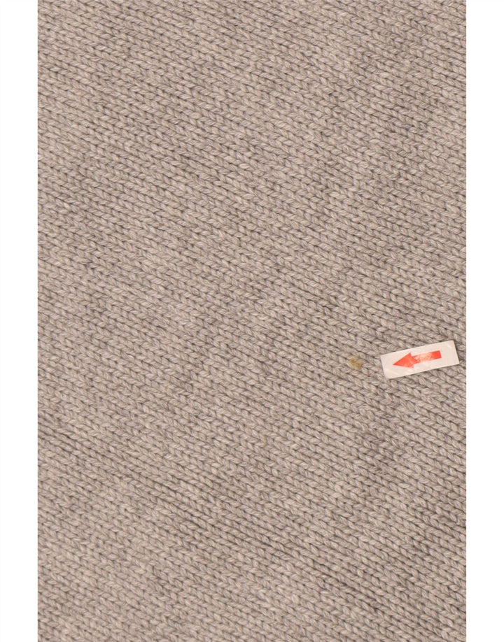 Maglione maglione girocollo da donna Zara UK 16 grande grigio poliammide