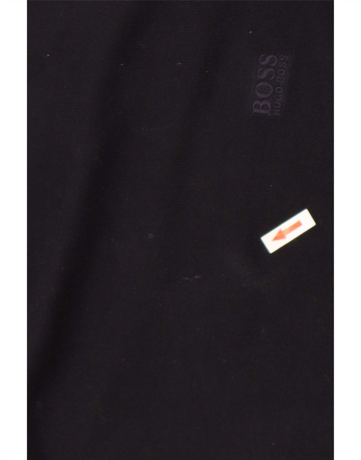 Maglione maglione girocollo da uomo vestibilità regolare Hugo Boss in cotone nero medio