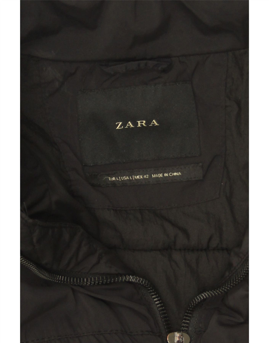 Cappotto imbottito da uomo Zara UK 40 grande poliestere nero