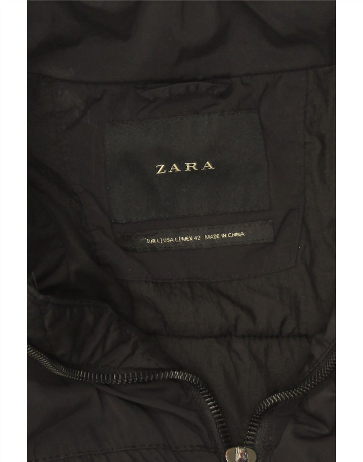 Cappotto imbottito da uomo Zara UK 40 grande poliestere nero