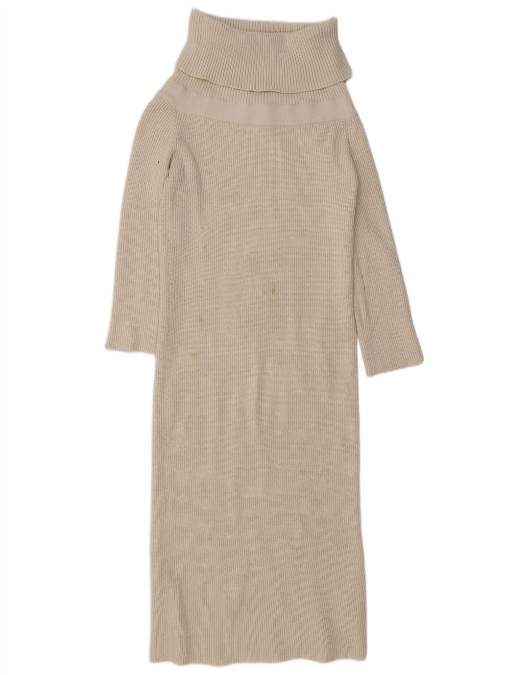 Abito maglione Zara da donna UK 14 Viscosa beige medio