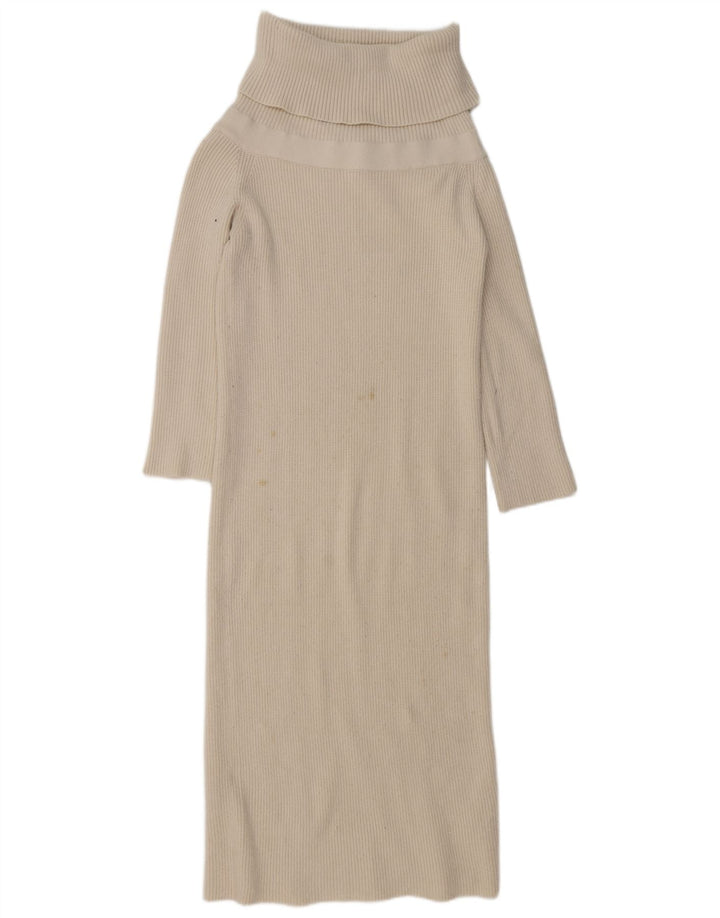 Abito maglione Zara da donna UK 14 Viscosa beige medio
