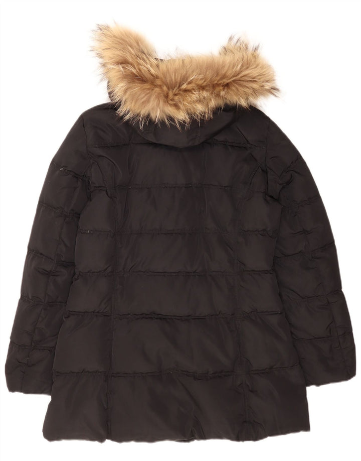 Montgomery imbottito con cappuccio EMME da donna Marella UK 12 poliestere nero medio
